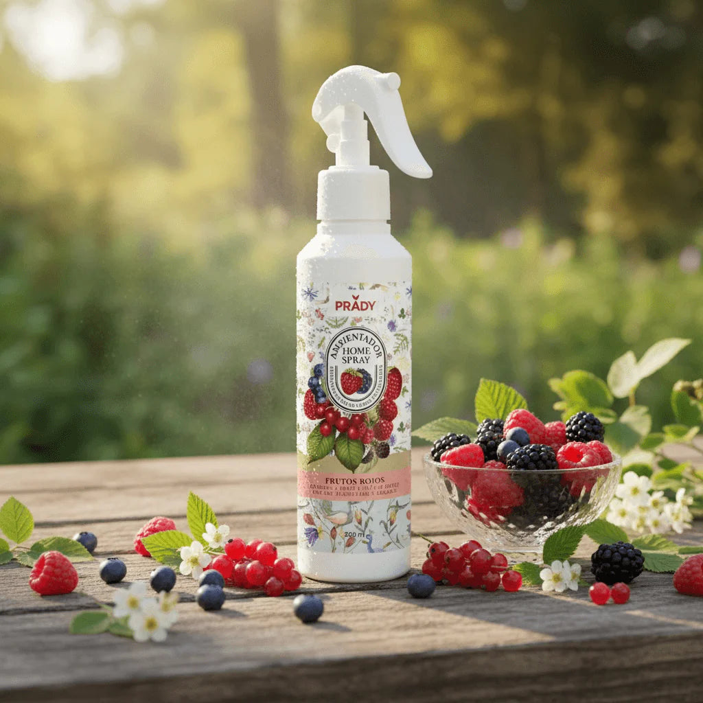 Spray d'ambiance maison et tissu fruits rouges 220ML - Prady  Marque: PRADY  Type: SPRAY D'AMBIANCE