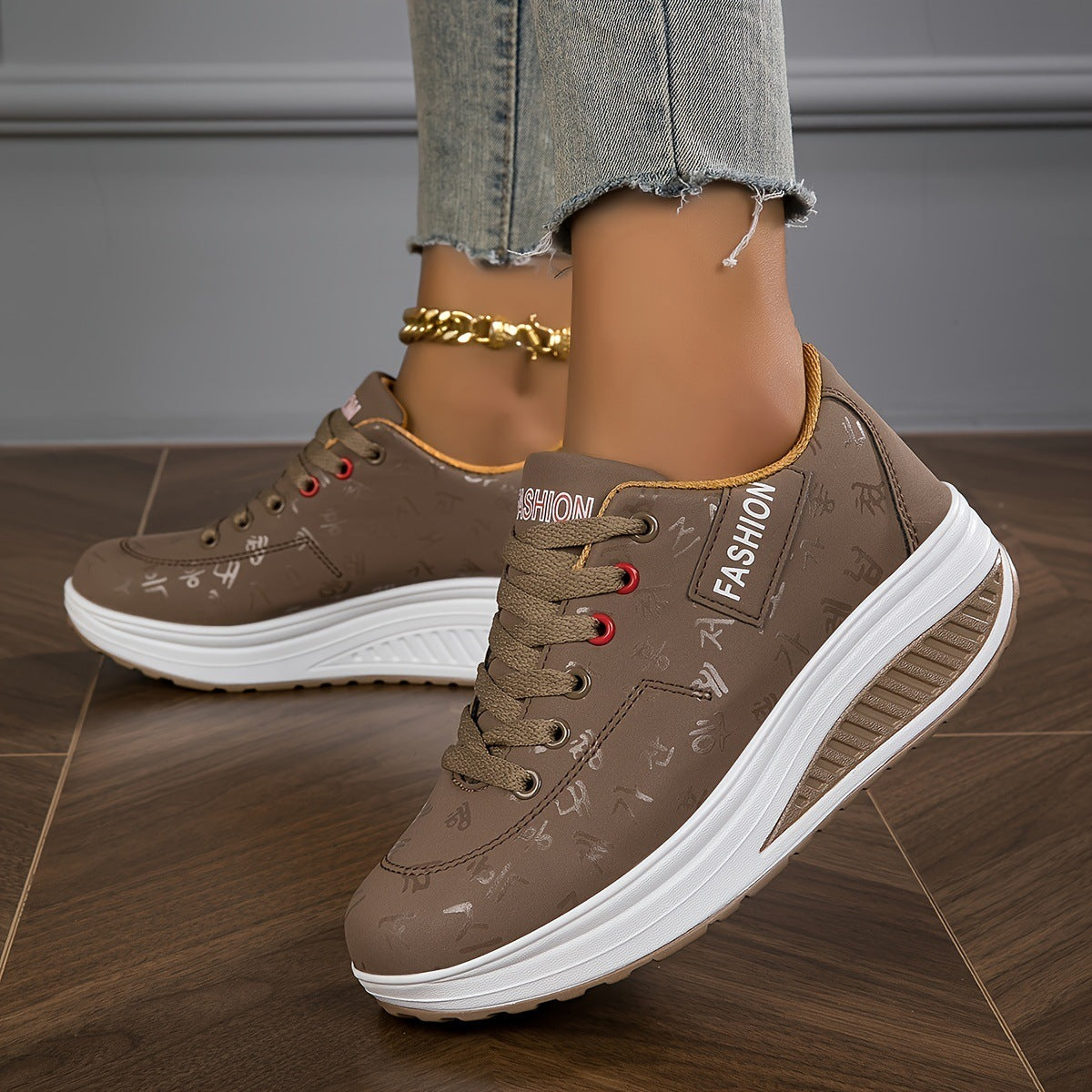 Casual Comfortable Low Top Platform Sneakers