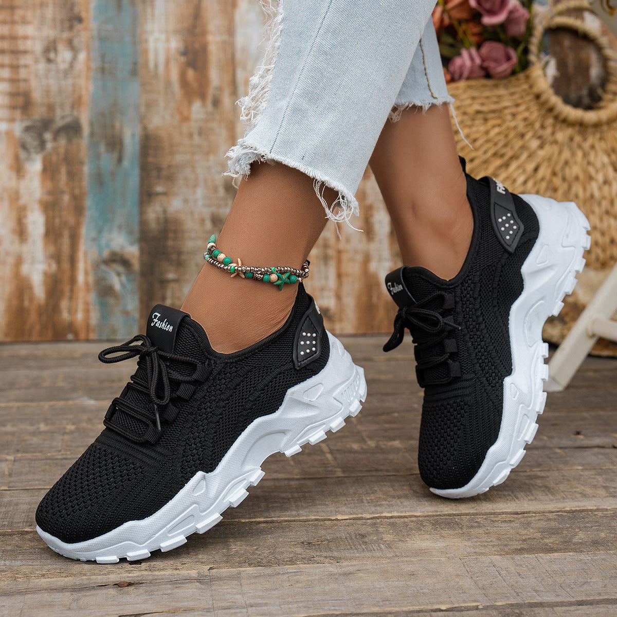 Flyknit Mesh Women's Thin Breathable Sports Casual Shoes