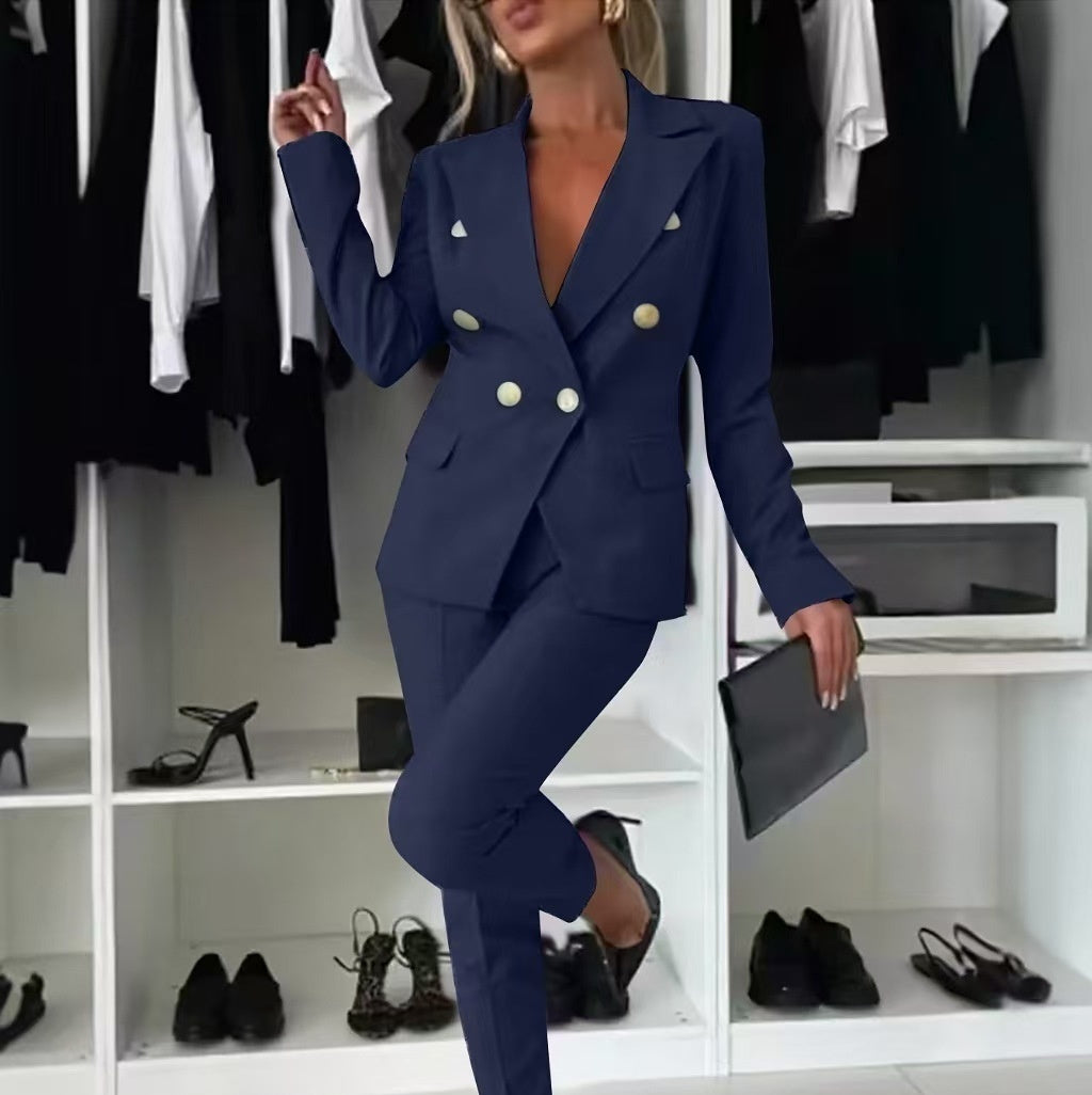 Pure Color All-matching Suit Independent Fashion Casual Pocket