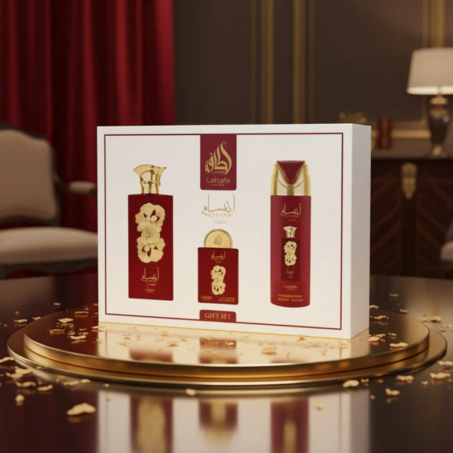 Coffret parfum 3 pièces "najdia gold" - Lattafa  Marque: Lattafa Perfumes