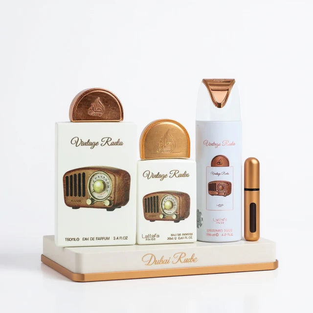 Coffret parfum 3 pièces "vintage radio" - Lattafa  Marque: Lattafa Perfumes