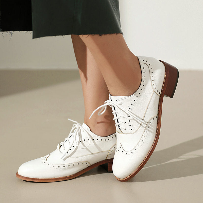 British Retro Oxfords Casual Shoes Lace-up Spring And Autumn Low-top Women