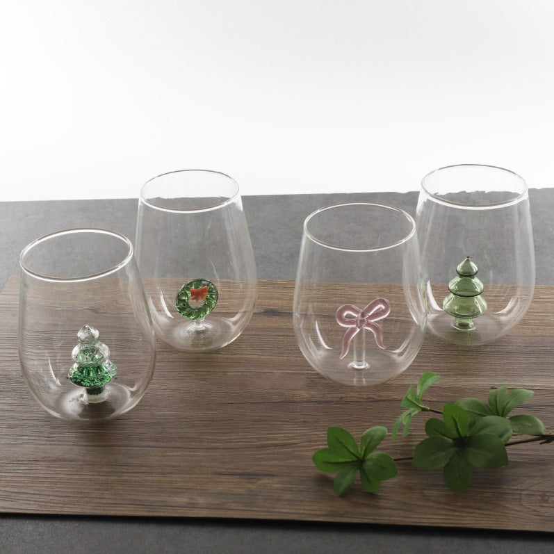 Creative High Borosilicate Glasses Christmas Tree