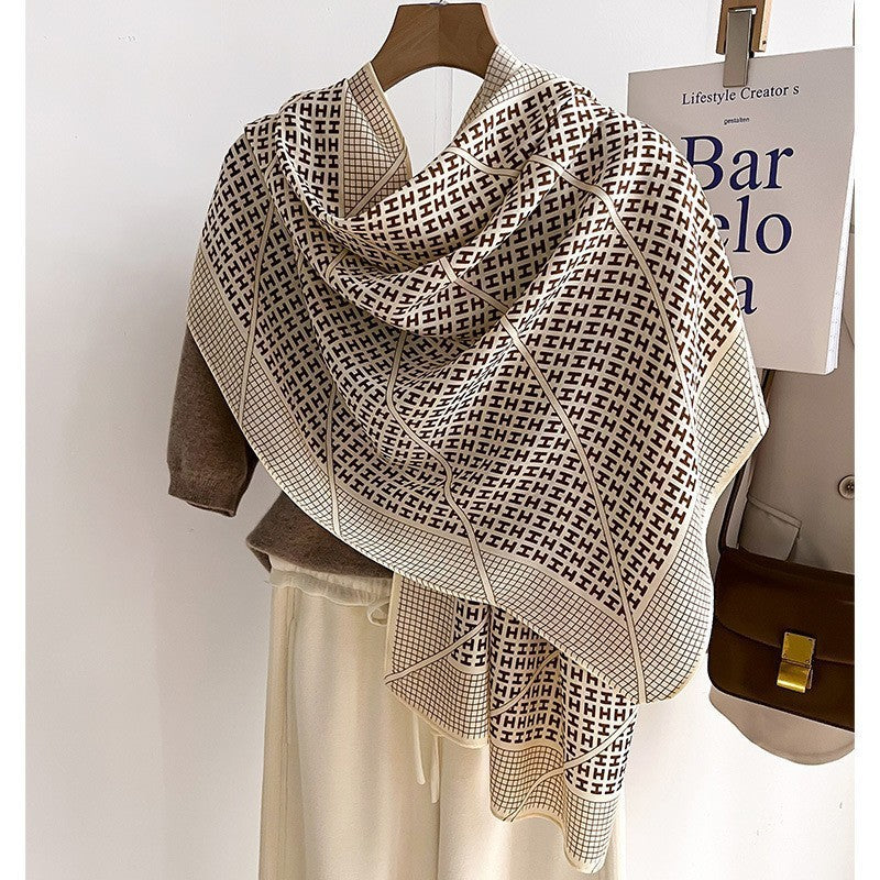 Color Matching Fashion Scarf Scarf Thin Warm Scarf Talma