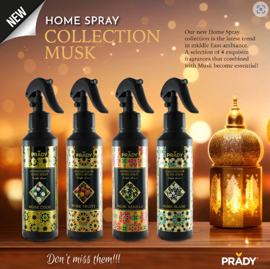 Spray tissu & voiture musk coco tahara 220Ml- Prady  Marque: PRADY  Type: SPRAY D'AMBIANCE