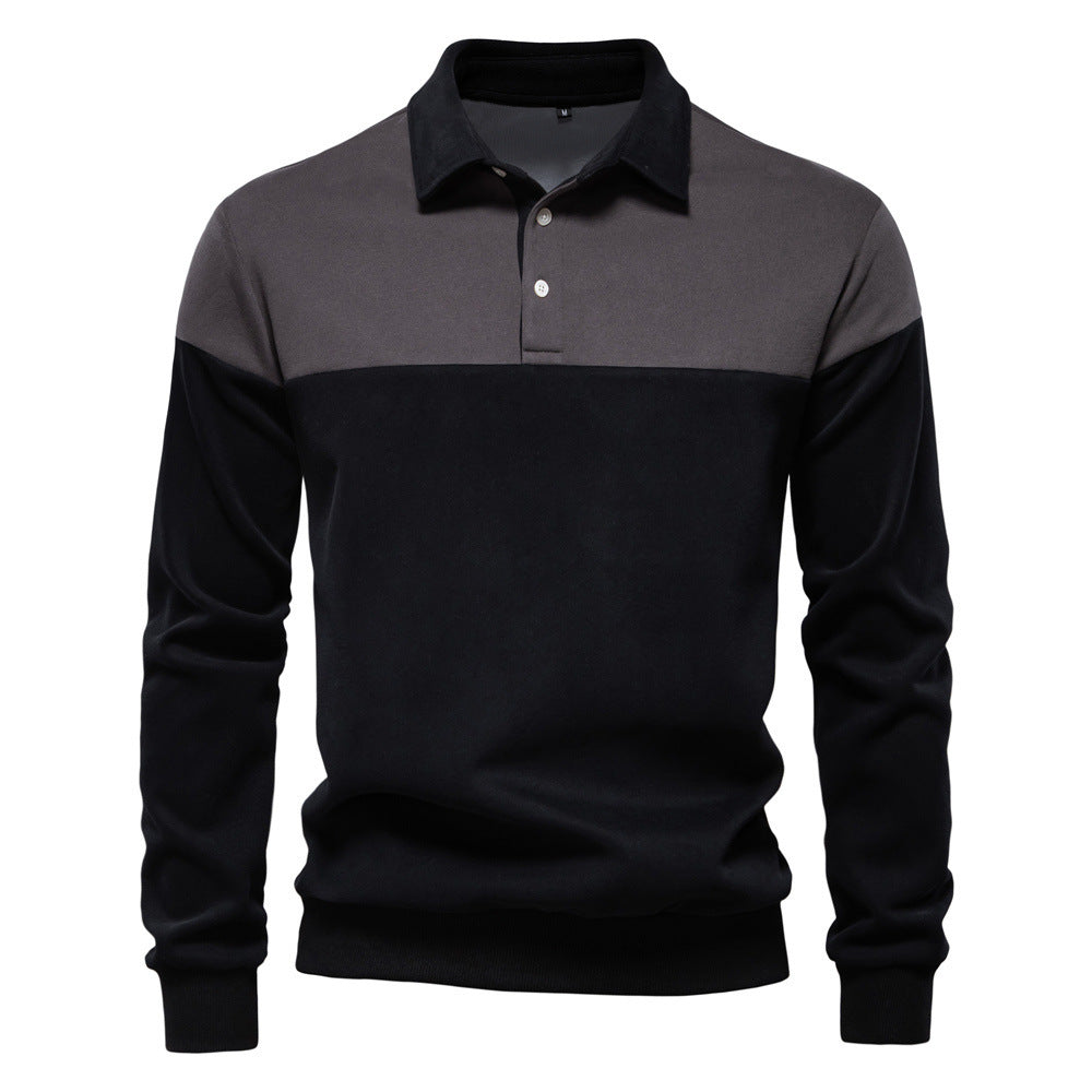Men's Casual Long-sleeved Polo Collar Sweater