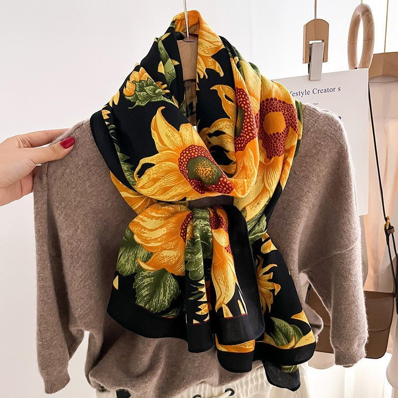 Color Matching Fashion Scarf Scarf Thin Warm Scarf Talma