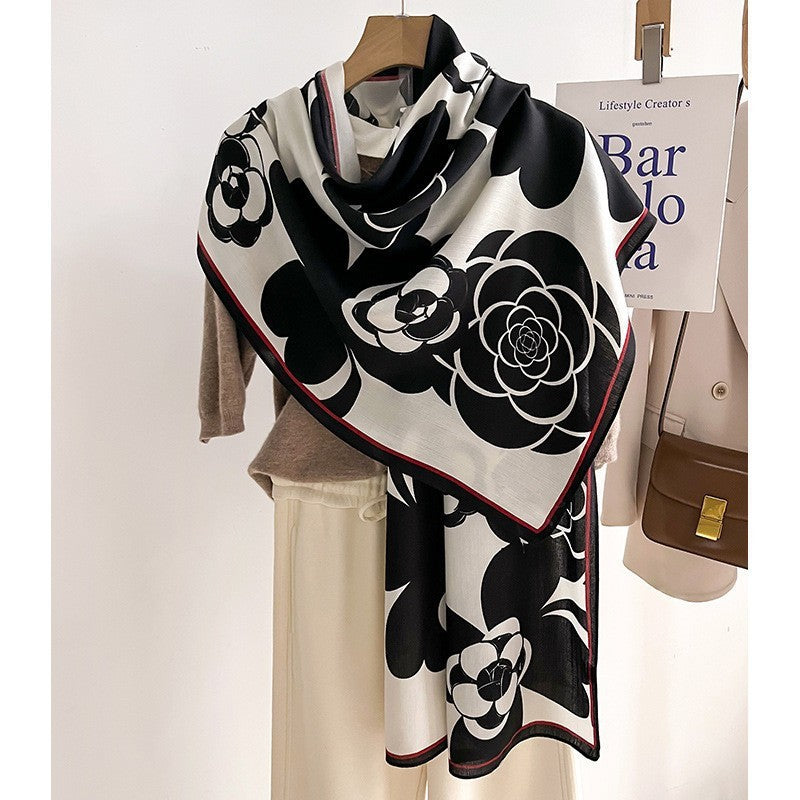 Color Matching Fashion Scarf Scarf Thin Warm Scarf Talma