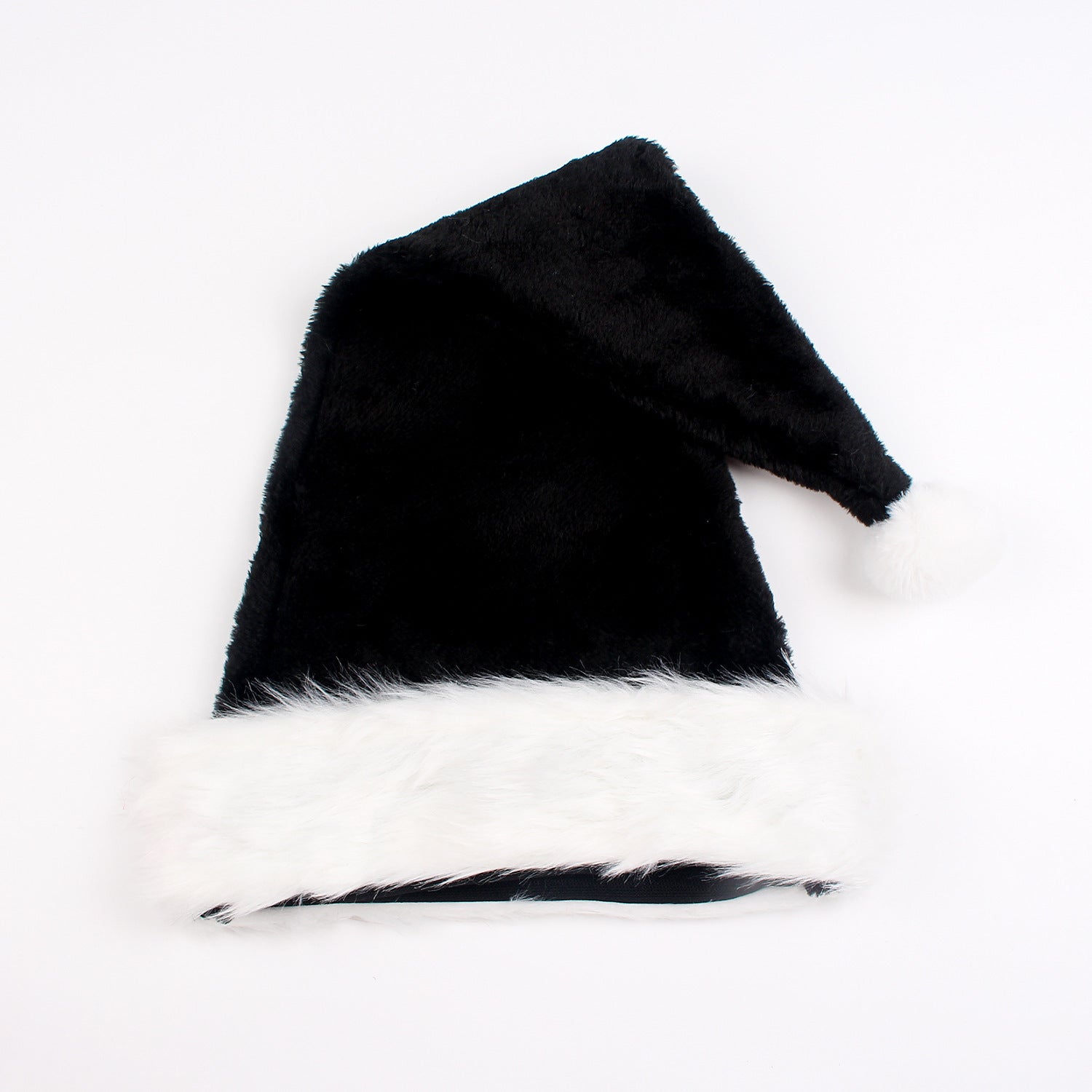 Black Christmas Hat Halloween Plush Hat Thickened Plus-sized Christmas Hat
