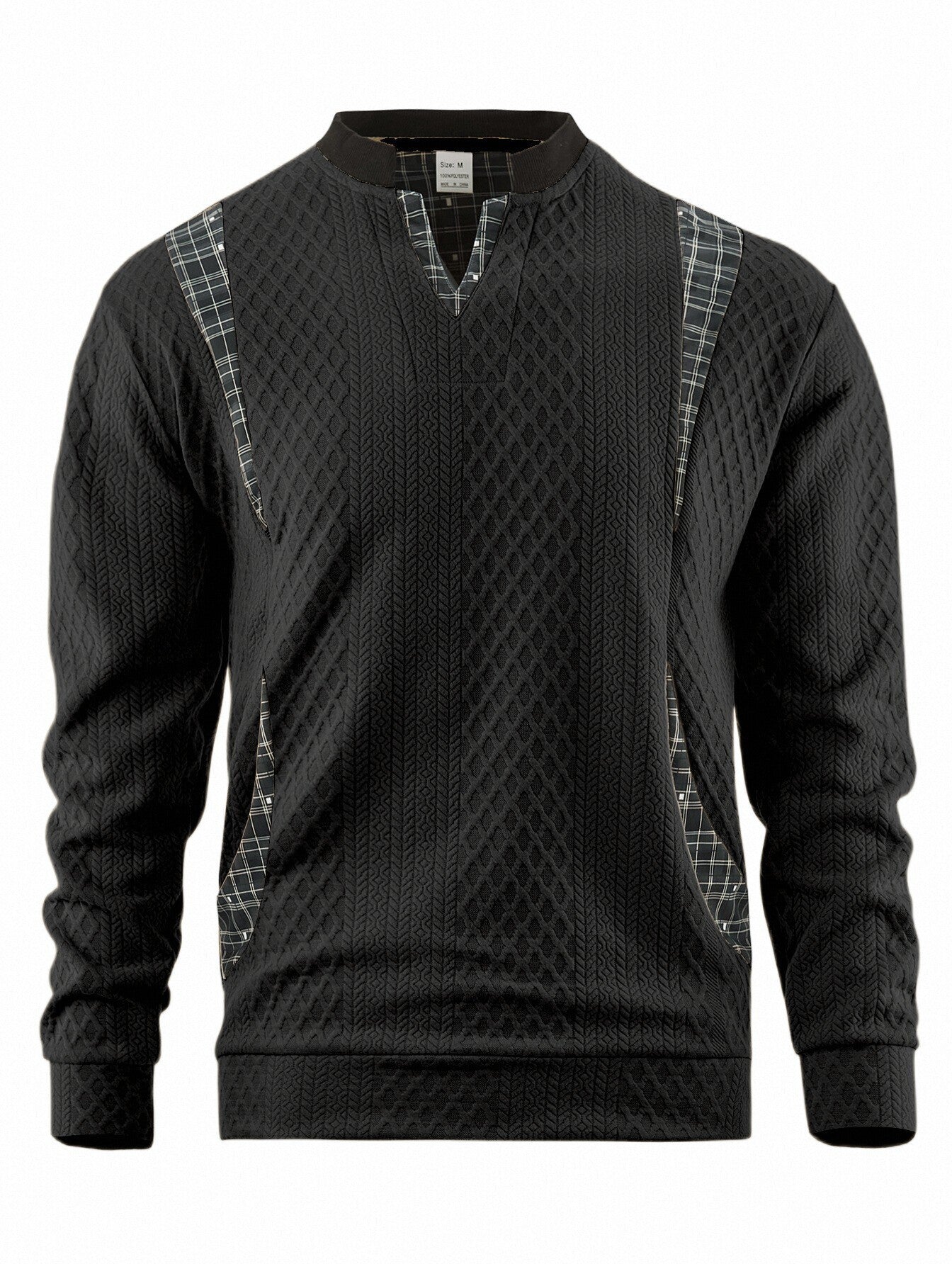 Men's Contrast Color Pullover Sweater