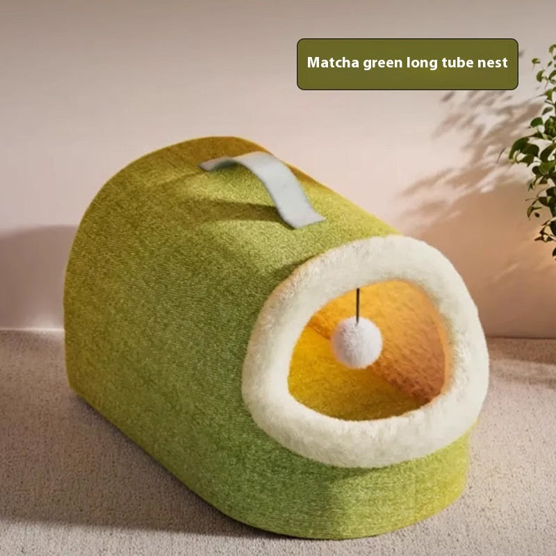 Winter Warm Closed Cat Nest