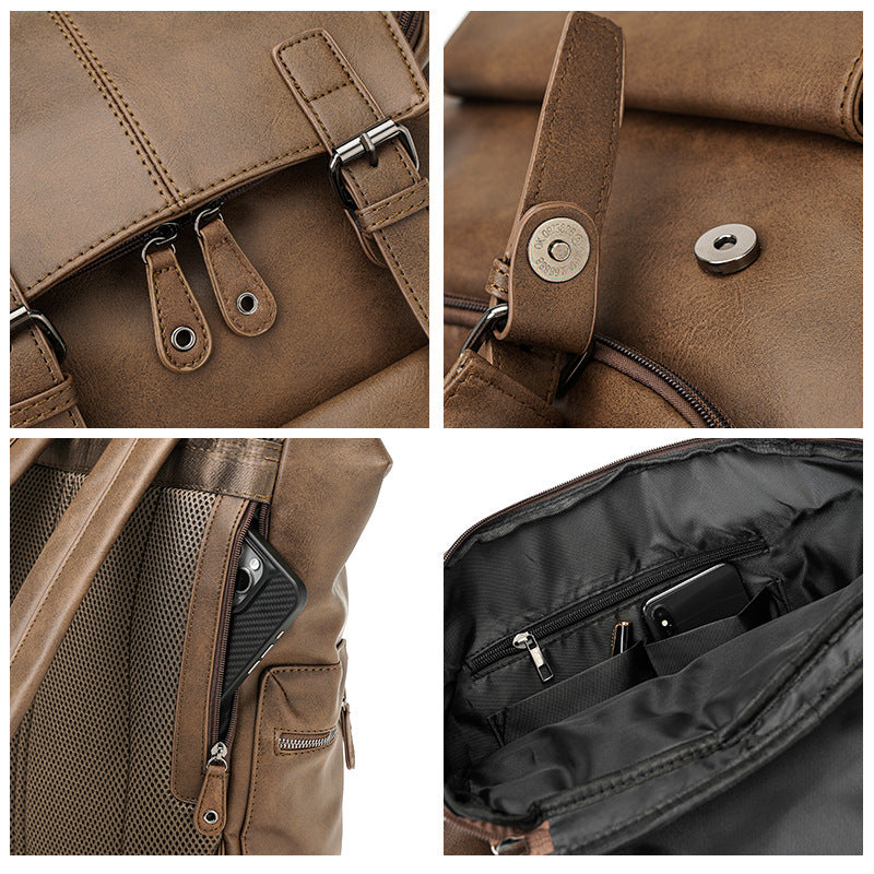 Large Capacity Men's Backpack Korean Casual Retro