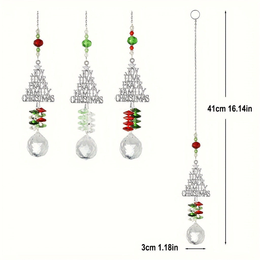 Christmas Sun Catcher Crystal Christmas Tree Pendant