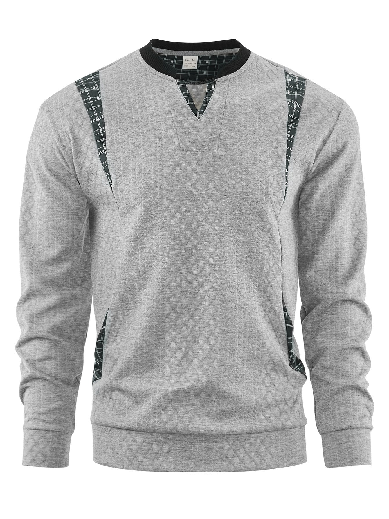Men's Contrast Color Pullover Sweater