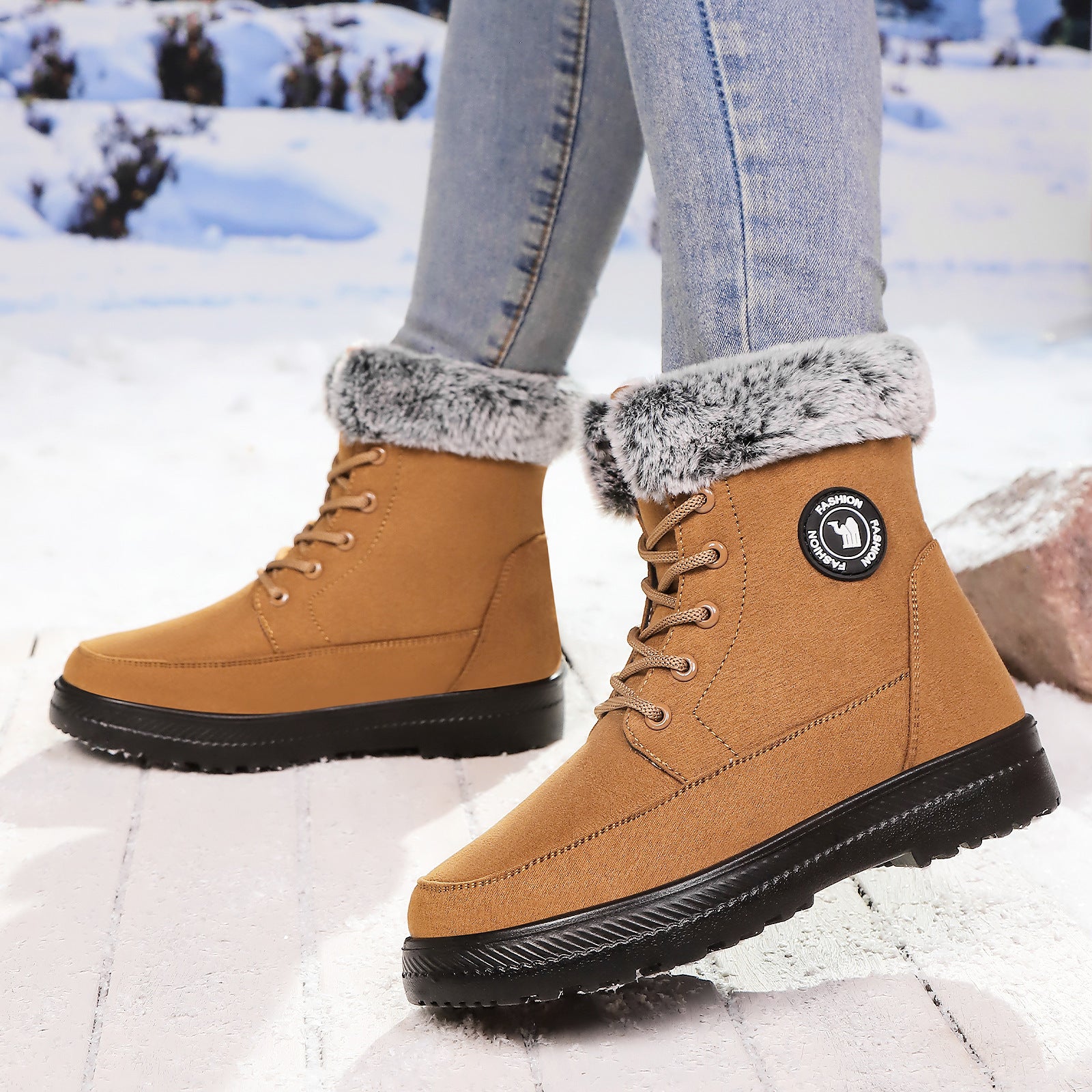 Women's Cotton Soft Bottom Wild Boots