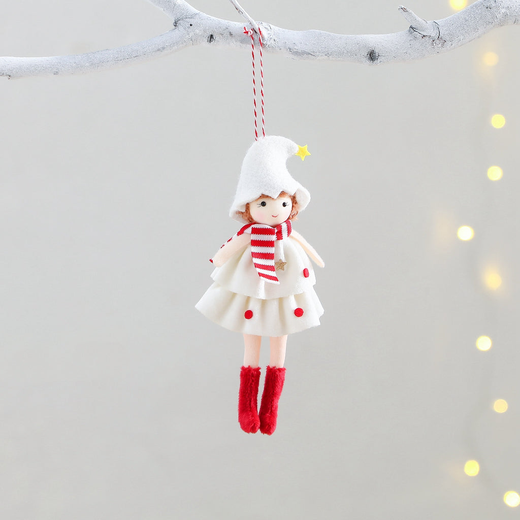 Christmas Cake Dress Girl Doll Angel Pendant